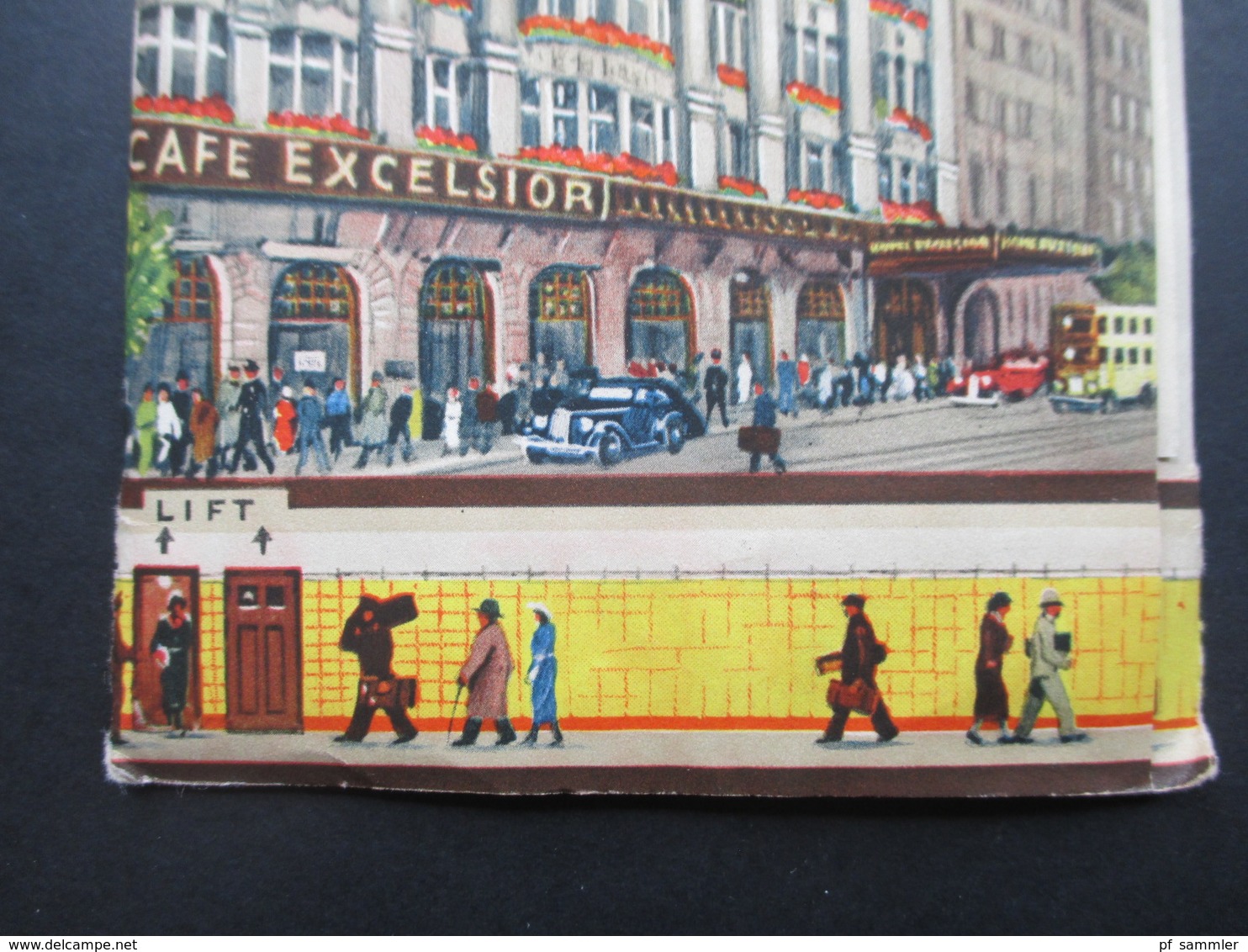 Prospekt / Werbung Hotel Excelsior Berlin Ca. 1930er Jahre Mit Postkarte Des Betriebsführer Und Seine Mitarbeiter Curt E - Publicités