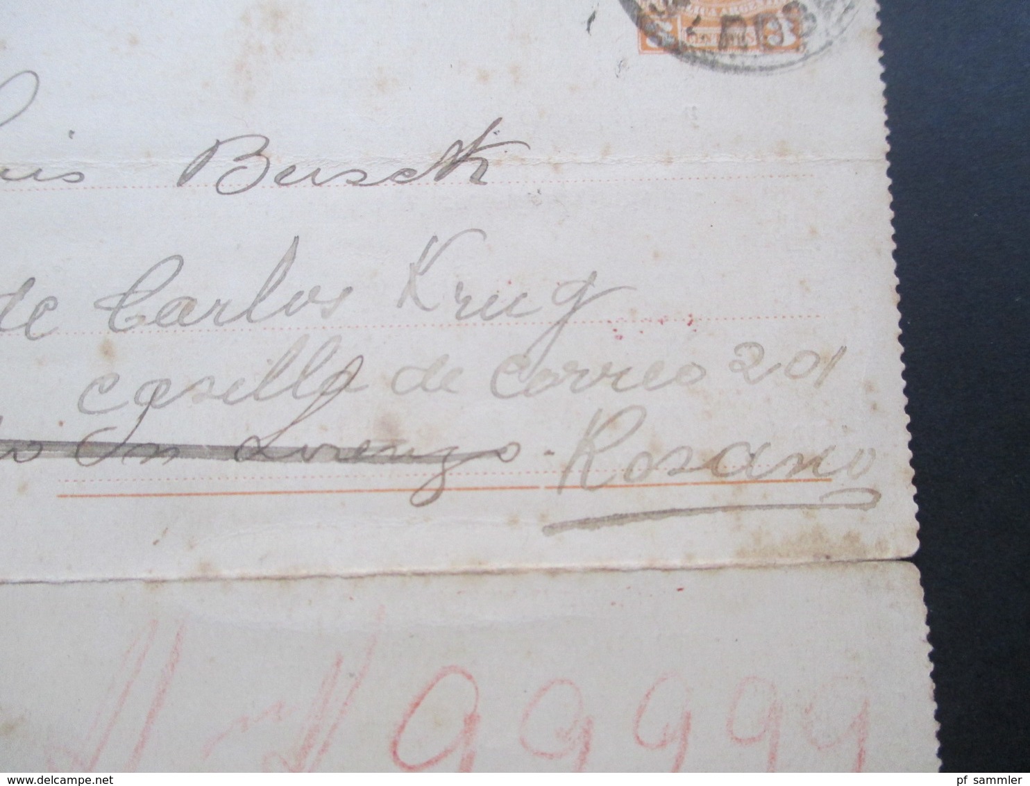 Argentinien 1895 Kartenbrief Innen Mit Werbedruck El Bazarcito Cordoba / Weihnachten Alberto Isla - Briefe U. Dokumente
