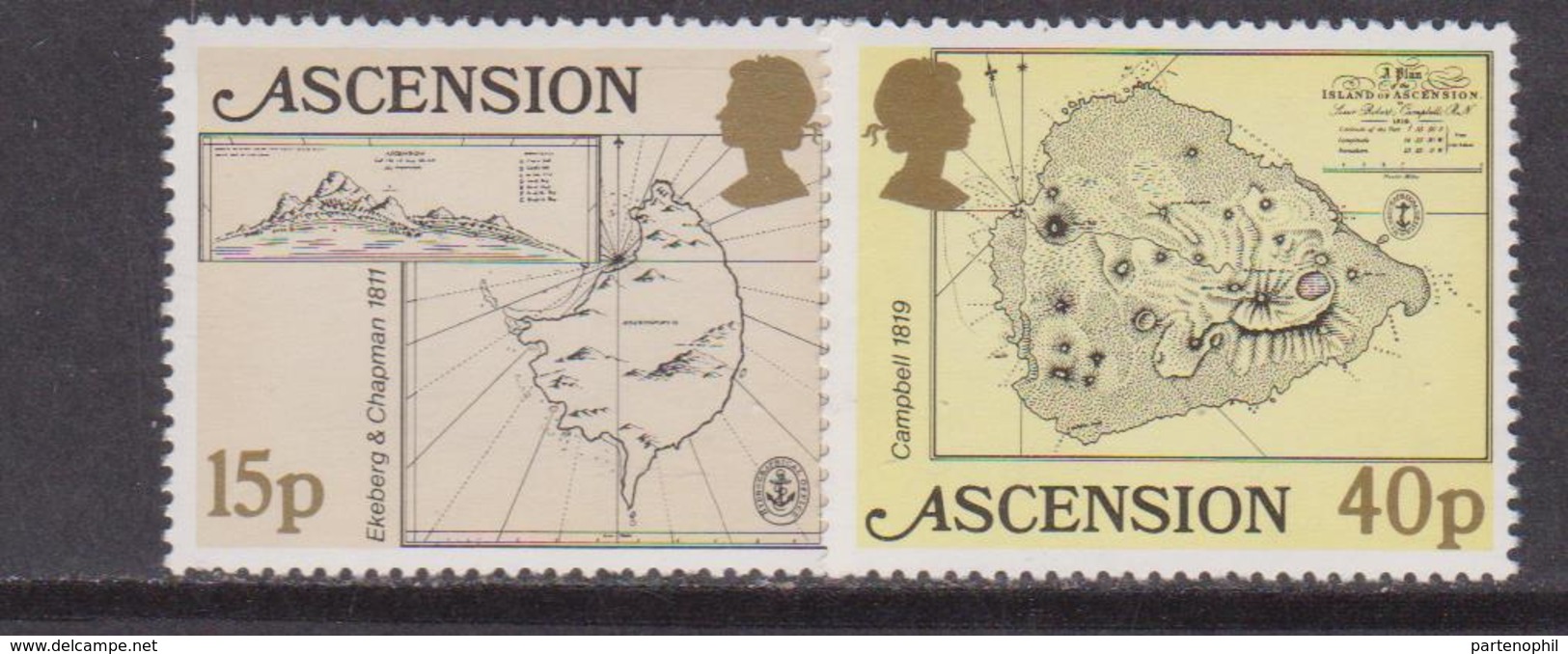 Ascension Is. - Maps Set MNH - Geografia