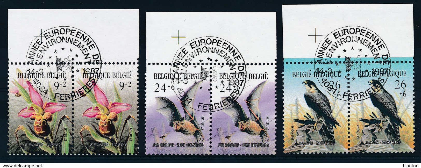 BELGIE - OBP Nr 2244/22246 (paar/paire )  - Gest./obl. - Usados