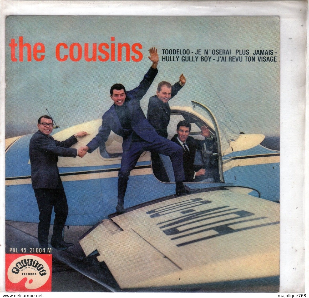 Pochette Sans Disque Sous Plastique - The Cousins - Palette PAL 45 21004 - 1963 - Accessories & Sleeves