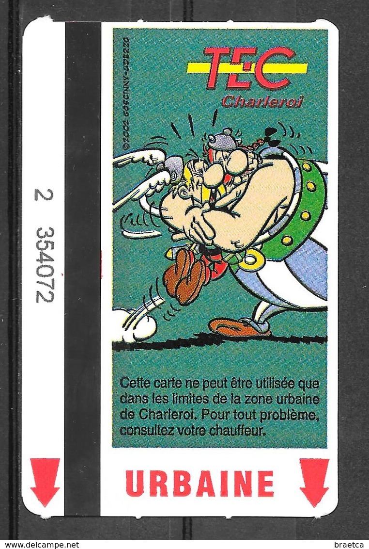 Carte De Transport - TEC - BD Astérix Et Obélix - Transport En Commun Belgique - Urbaine - 2002 - Europa