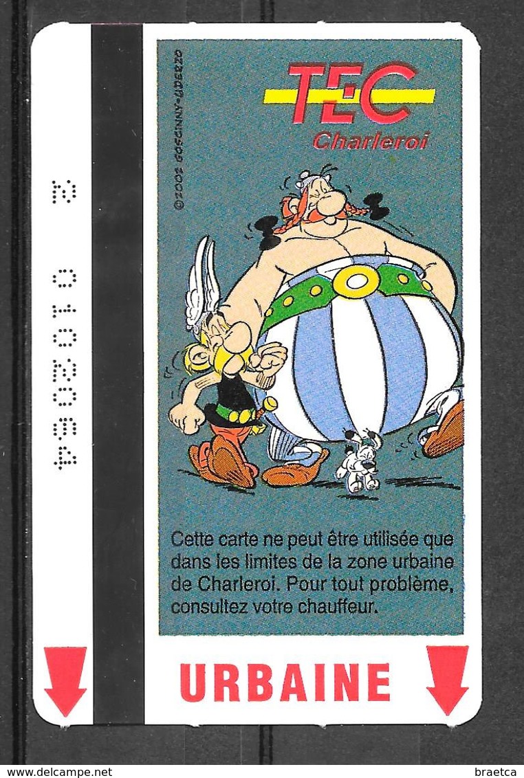 Carte De Transport - TEC - BD Astérix Et Obélix - Transport En Commun Belgique - Urbaine - 2002 - Europe