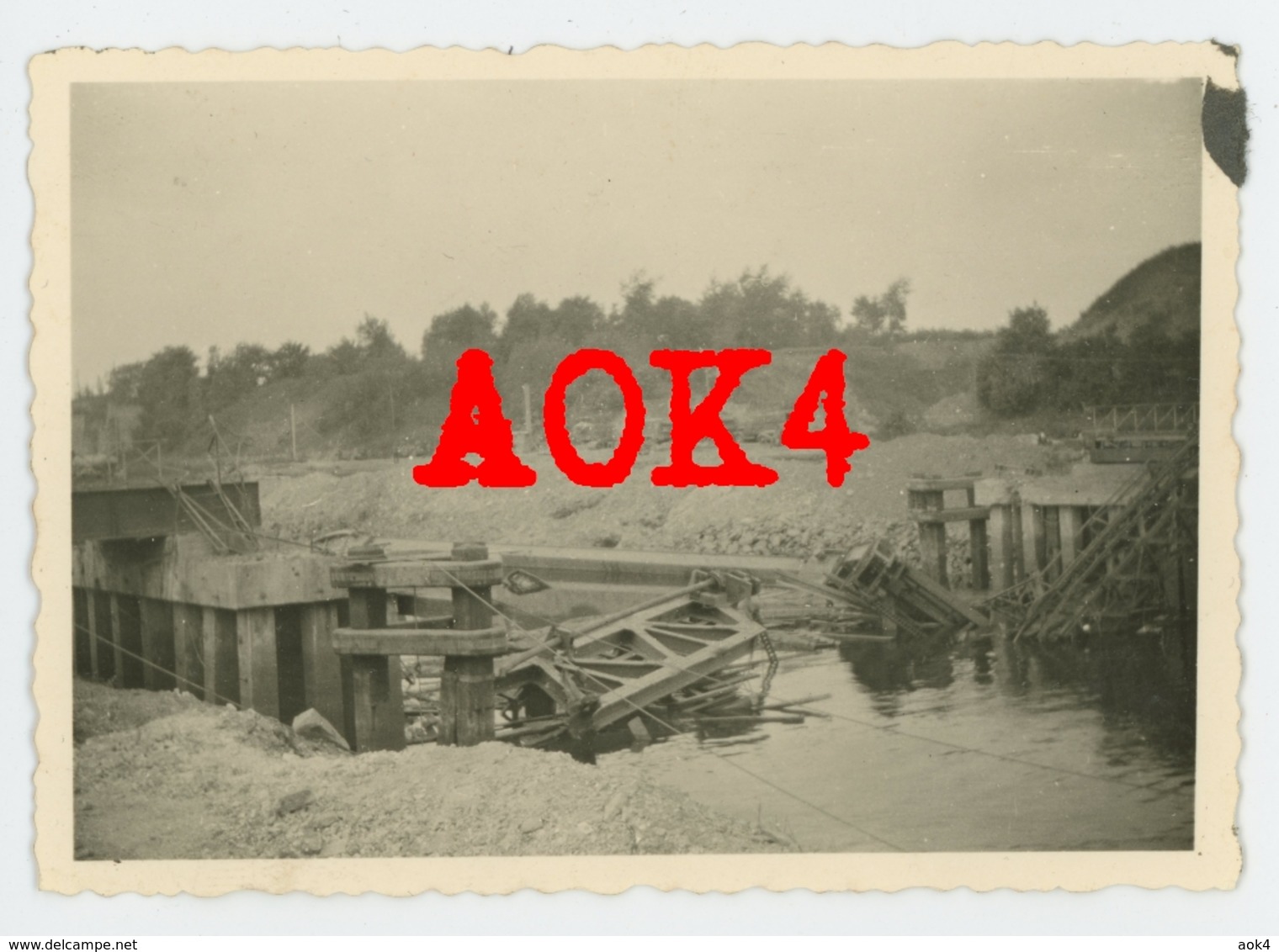 1940 ANTOING Hainaut Ruines Escaut Pont Ecluse Wehrmacht Vormarsch XXVII Armeekorps Occupation Allemande - Oorlog, Militair