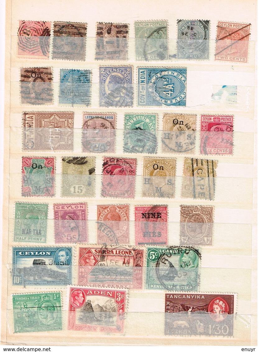 Indes Anglaises Anciens Timbres à Identifier - Collections (sans Albums)