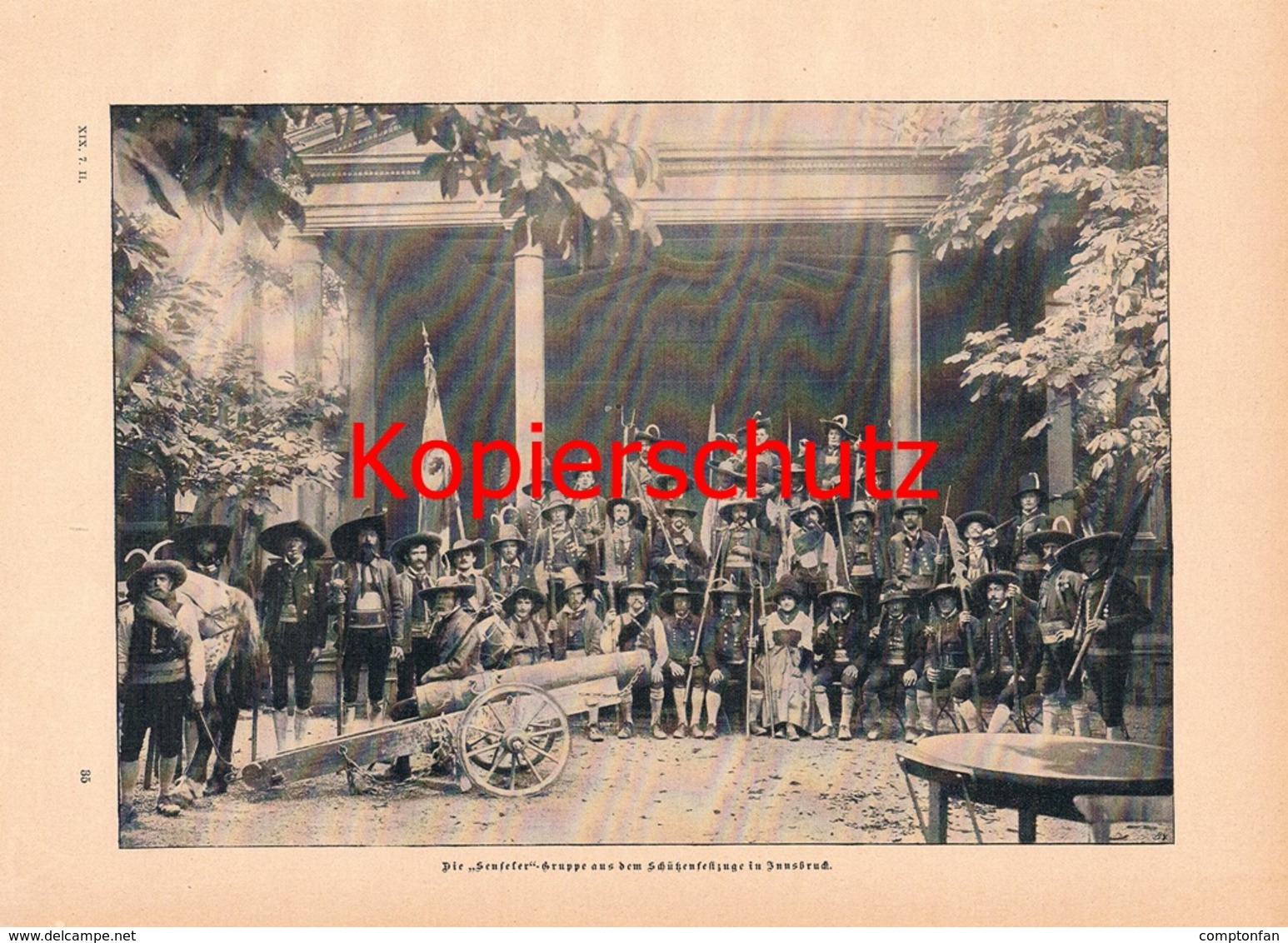 575 Senseler Gruppe Schützenfestzug Innsbruck Druck 1897 !!! - Other & Unclassified