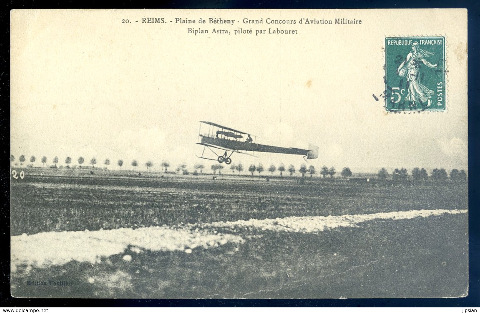 Cpa  Du 51 Reims Plaine De Bétheny -- Grand Concours Aviation Militaire Biplan Astra Piloté Par Labouret   JM1 - Bétheny