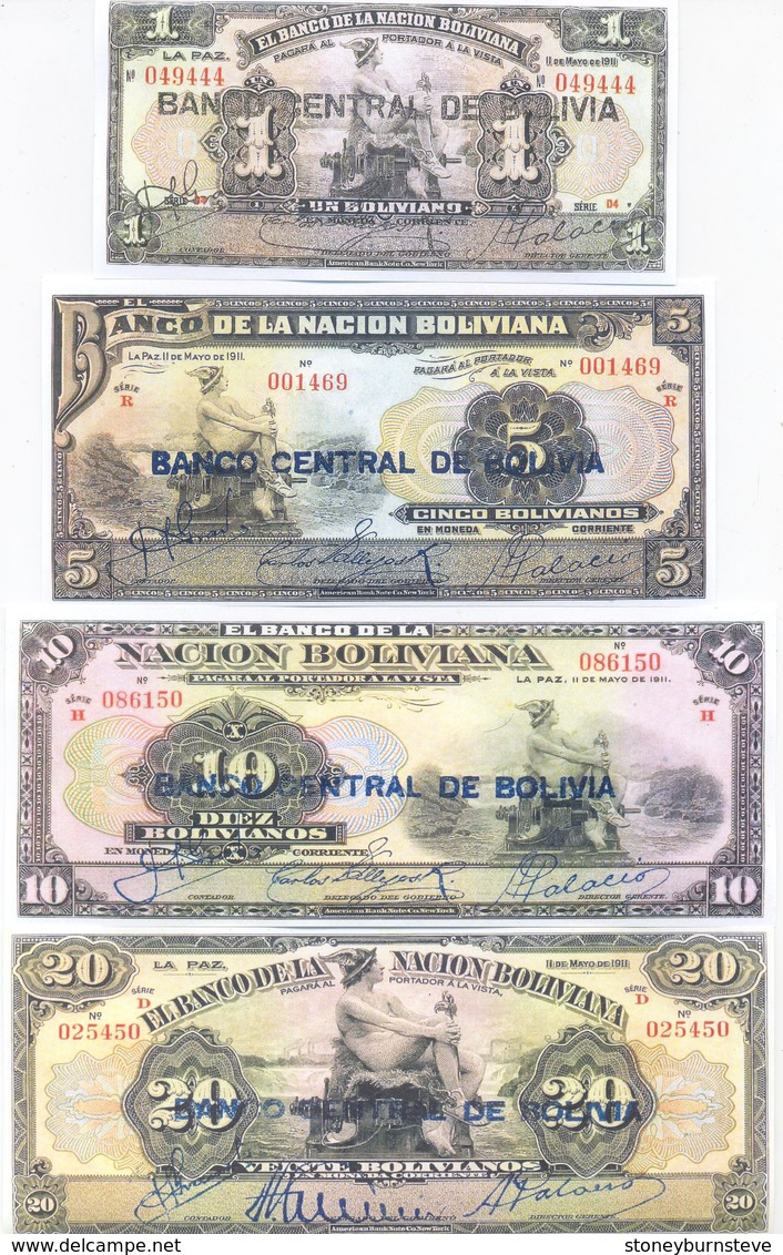 Bolivia 6 Note Set 1928 COPY - Bolivie