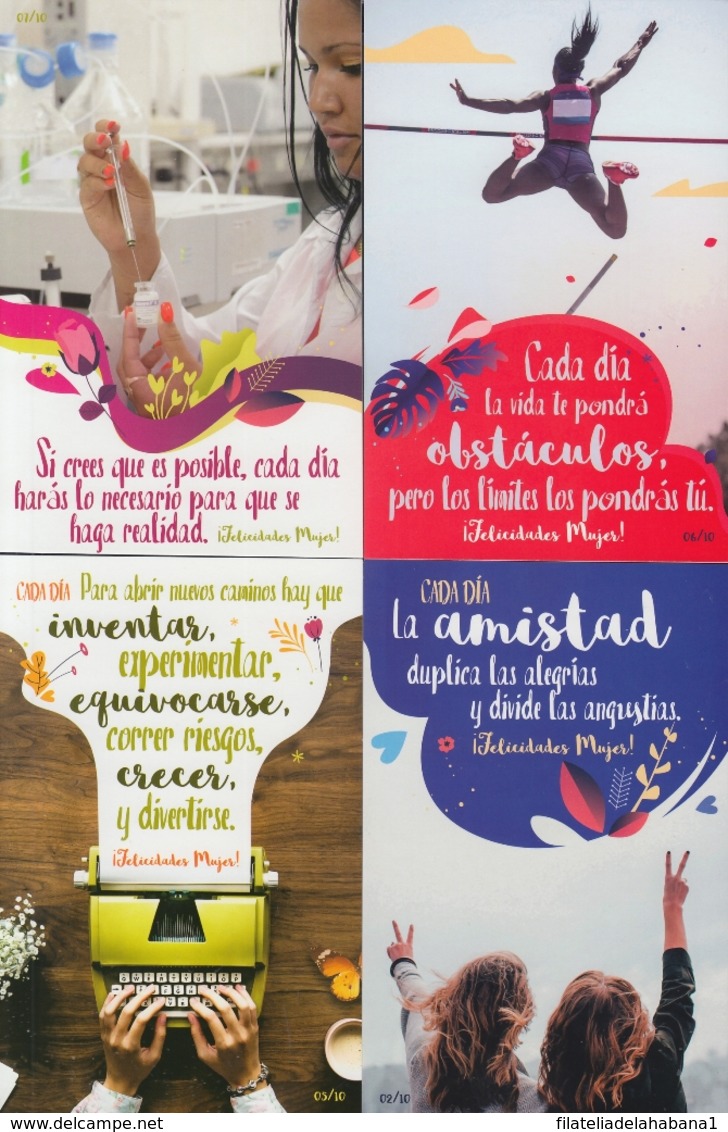 2019-EP-1 CUBA 2019 . 8 DE MARZO. WOMAN DAY. SPECIAL DELIVERY COMPLETE SET. - Lettres & Documents