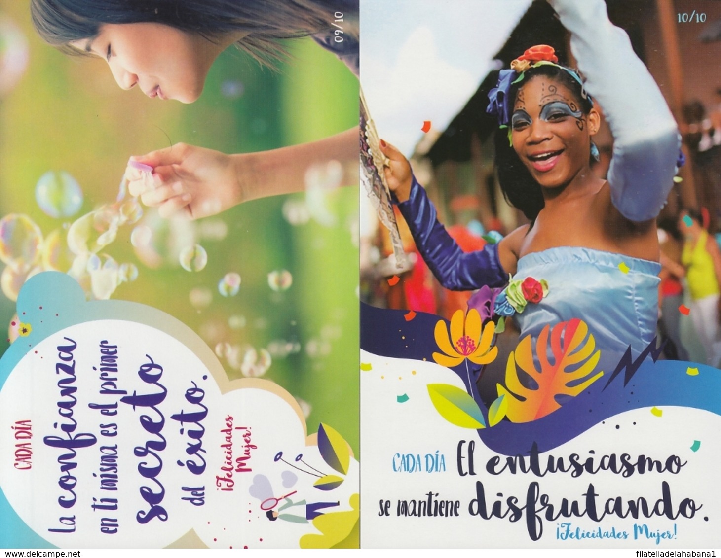 2019-EP-1 CUBA 2019 . 8 DE MARZO. WOMAN DAY. SPECIAL DELIVERY COMPLETE SET. - Lettres & Documents
