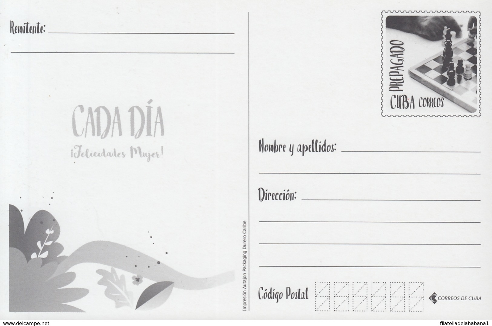 2019-EP-1 CUBA 2019 . 8 DE MARZO. WOMAN DAY. SPECIAL DELIVERY COMPLETE SET. - Briefe U. Dokumente