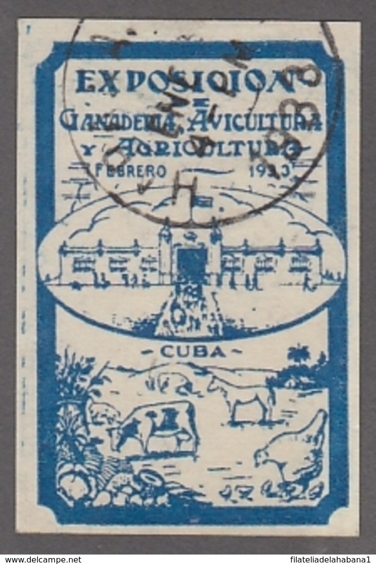 VI-431 CUBA 1933 CINDERELLA EXPOSICION GANADERIA Y AGRICULTURA. - Charity Issues