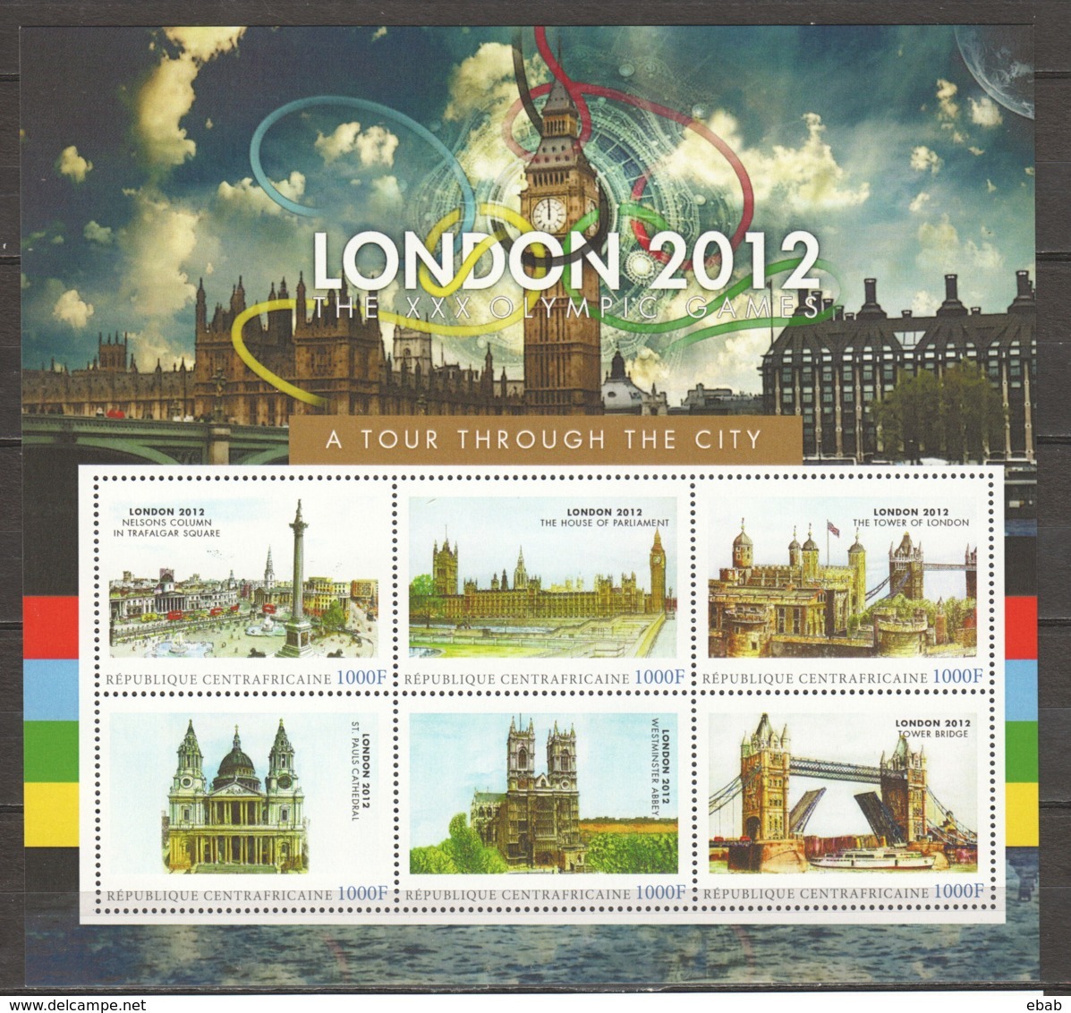 Central African Republic - MNH Set Of 2 Sheets -SUMMER OLYMPICS LONDON 2012 - Zomer 2012: Londen