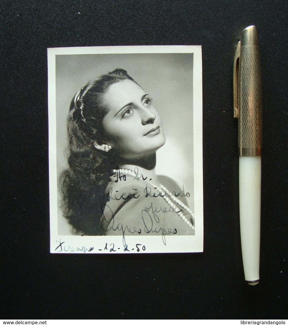 Autografo Agnes Ayres Attrice Soprano Brasiliano 1950 Lirica - Altri & Non Classificati