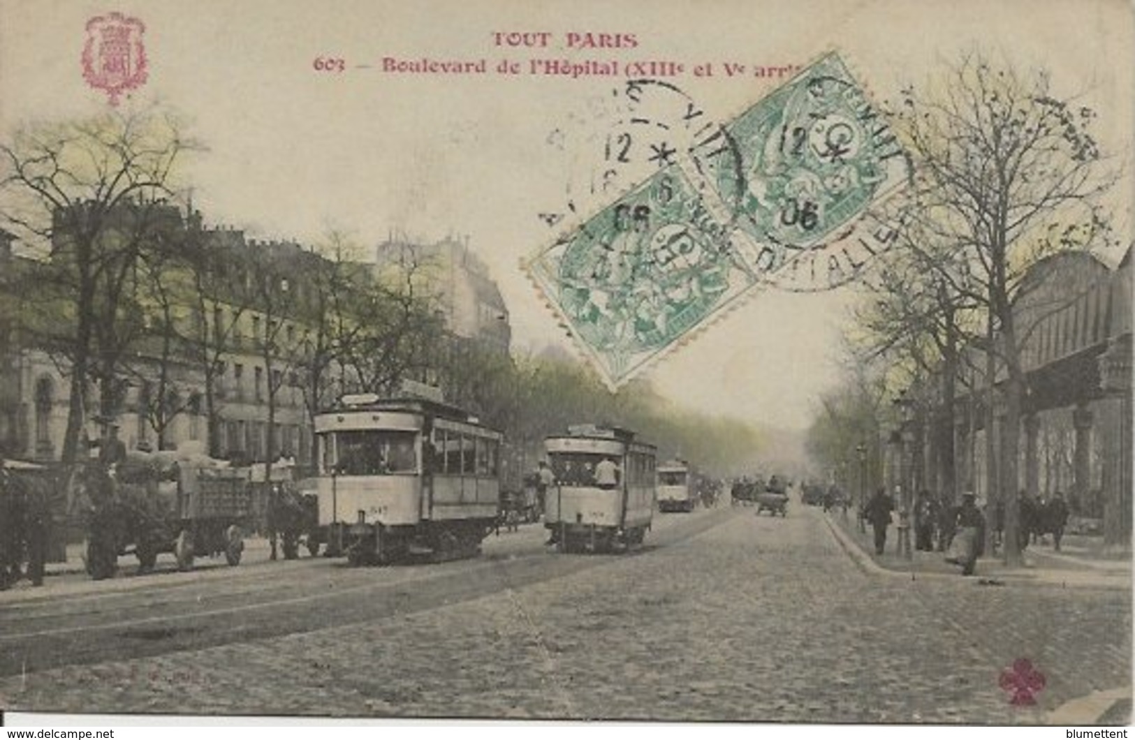 CPA 603 TOUT PARIS Edition FLEURY - Tramways Boulevard De L'Hôpital (XIIIème)) - Distrito: 13