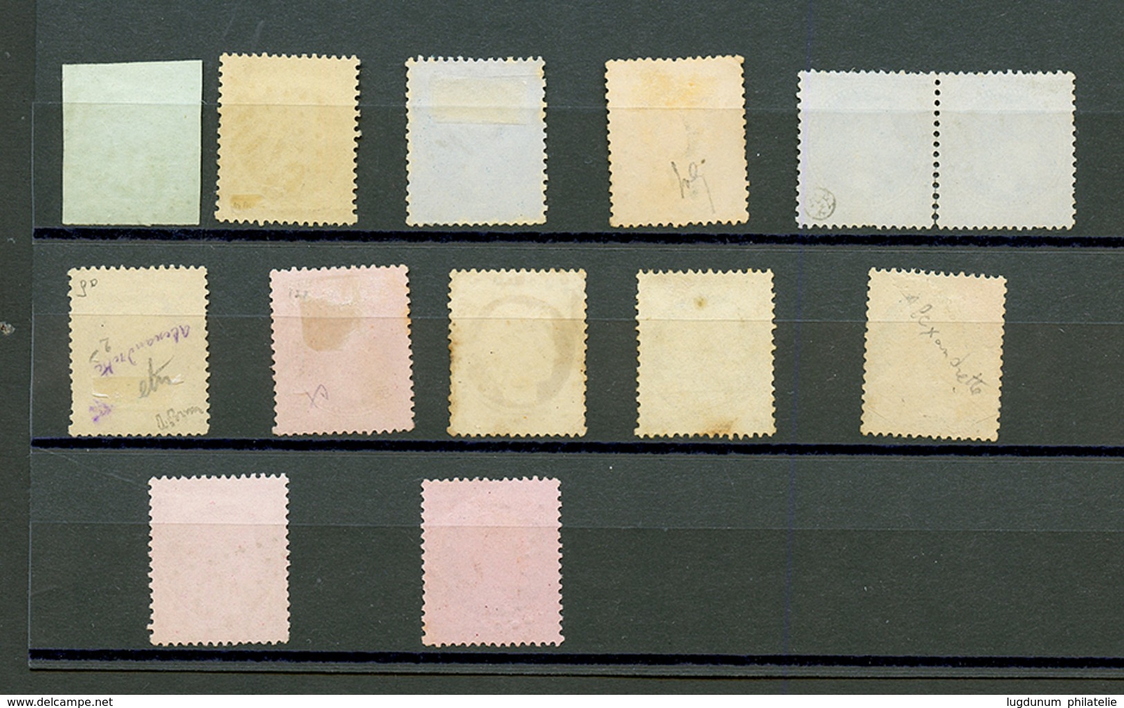 ALEXANDRETTE : GC 5079 Sur 13 Timbres (N°12, 21, 22, 24, 29 Paire, 31, 32, 38, 56, 57, 58, 60). TB, B Ou Pd. - Altri & Non Classificati