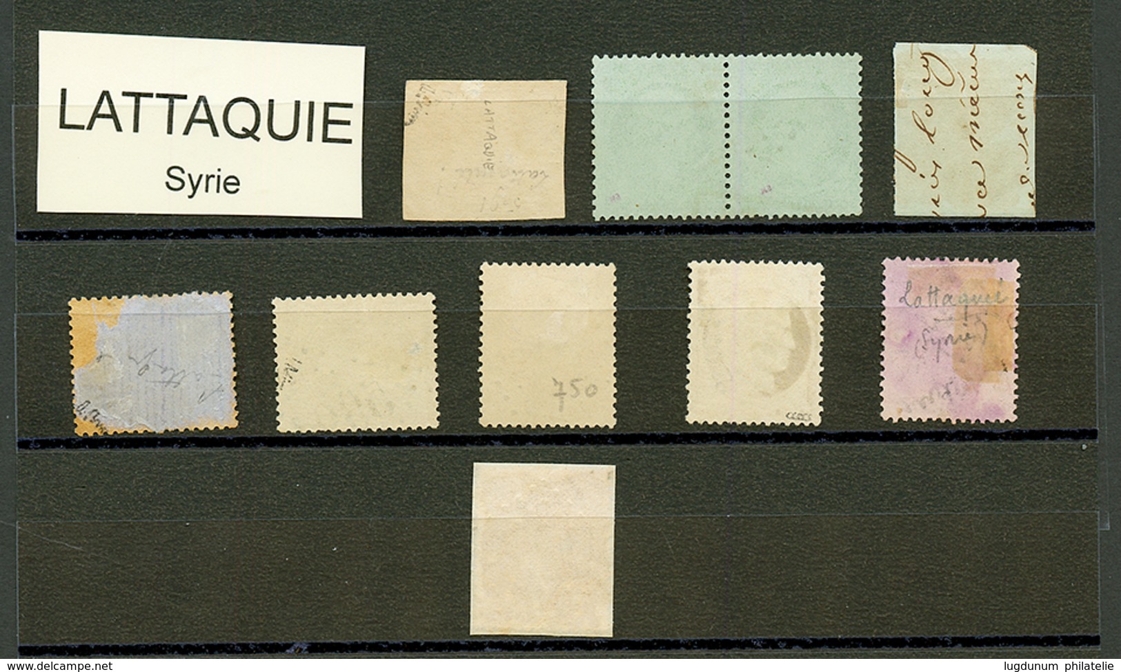 LATTAQUIE : GC 5091 Sur 10 Timbres (N°16, Paire N°20, 22, 23, 28, 31, 32, 38, 57). TB, B Ou Pd. - Other & Unclassified