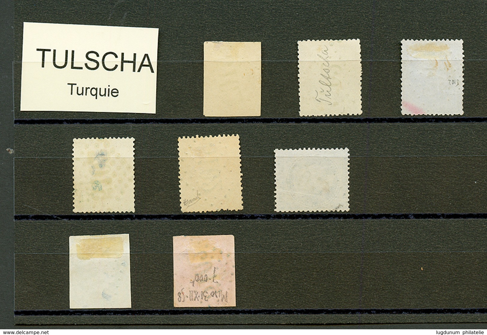 TULCHA : GC 5102 Sur 8 Timbres N°13, 21, 22, 28, 29, 31, 20c BORDEAUX(pd), 80c BORDEAUX (pd). Ensemble Rare. TB, B Ou Pd - Autres & Non Classés