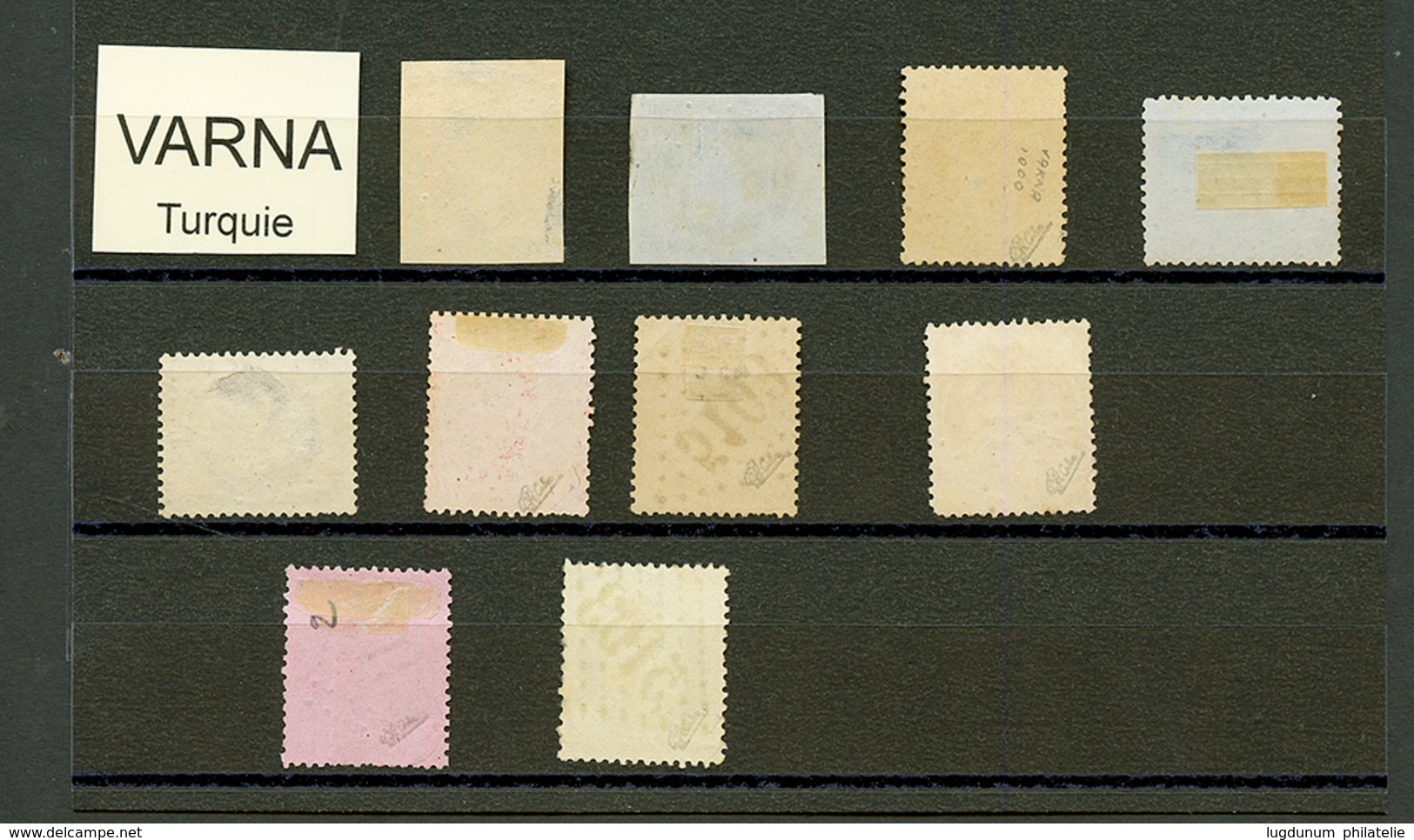 VARNA : GC 5103 Sur 10 Timbres (n°13, 14, 21, 22, 23, 24, 31, 38, 58, 59) . TB, B Ou Pd. - Autres & Non Classés