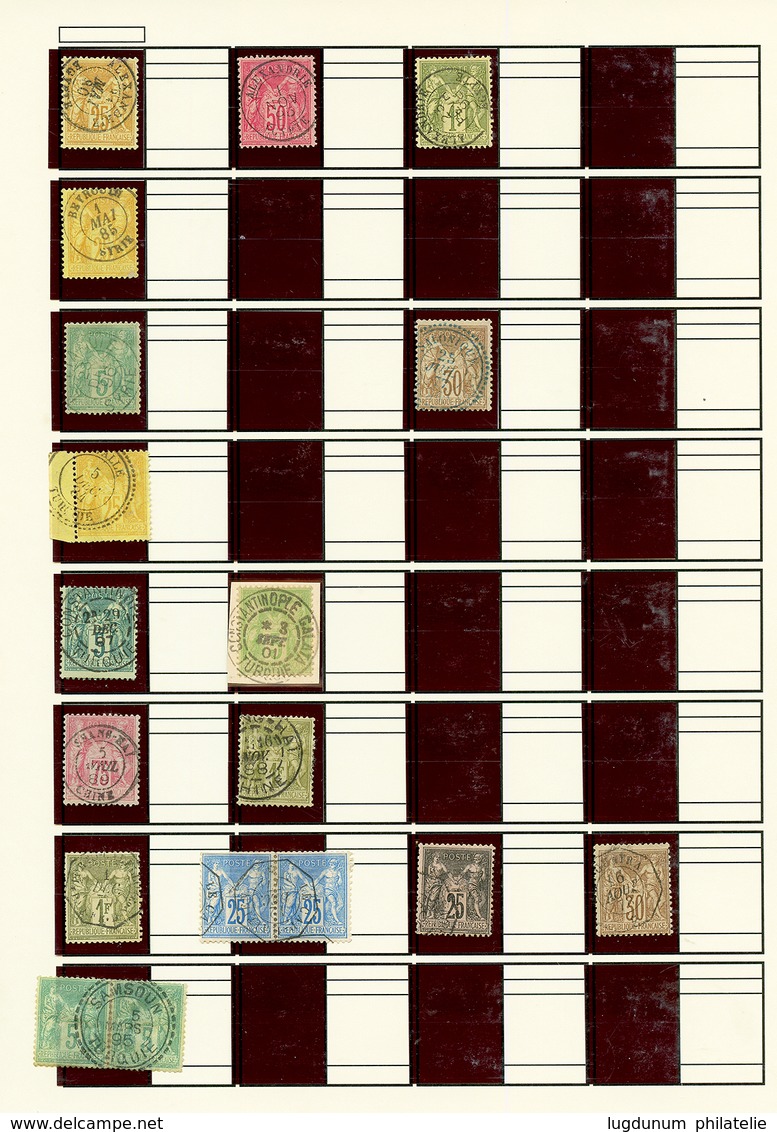 BUREAUX FRANCAIS A L ' ETRANGER : Ensemble De 68 Timbres Avec Cachets à Date. TB, B Ou Pd. - Andere & Zonder Classificatie