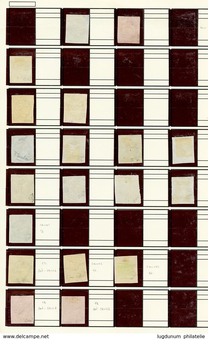 ETOILE DE PARIS Sur EMISSION De BORDEAUX - Ensemble Rare De 19 Timbres. 4 Certificats CALVES. TB, B Ou Défauts. - Andere & Zonder Classificatie