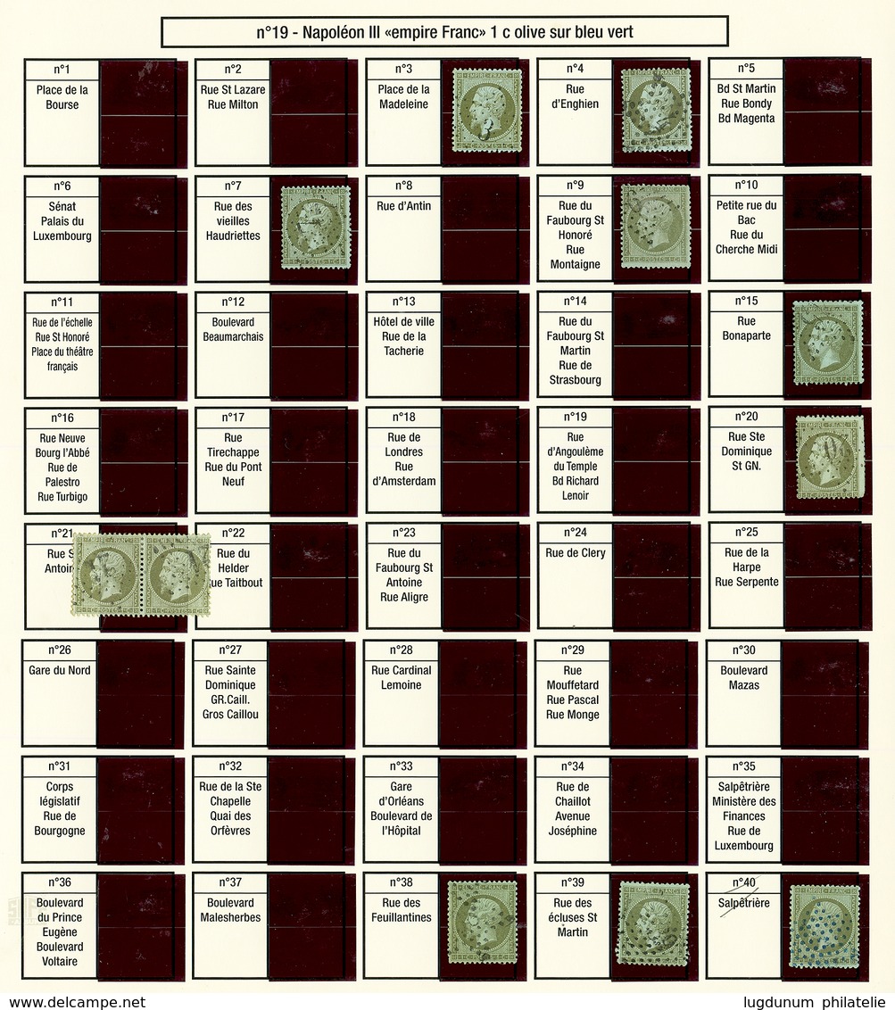 ETOILE De PARIS - Exceptionnelle Collection Sur Timbres Détachés. Etude Des Différentes ETOILES CHIFFREES Sur Tous Les T - Sonstige & Ohne Zuordnung