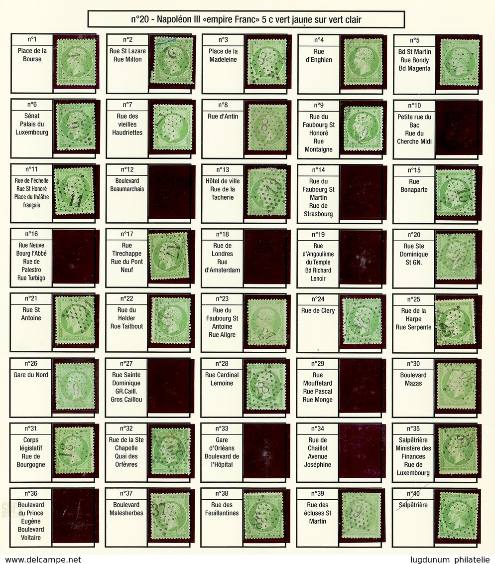 ETOILE De PARIS - Exceptionnelle Collection Sur Timbres Détachés. Etude Des Différentes ETOILES CHIFFREES Sur Tous Les T - Autres & Non Classés