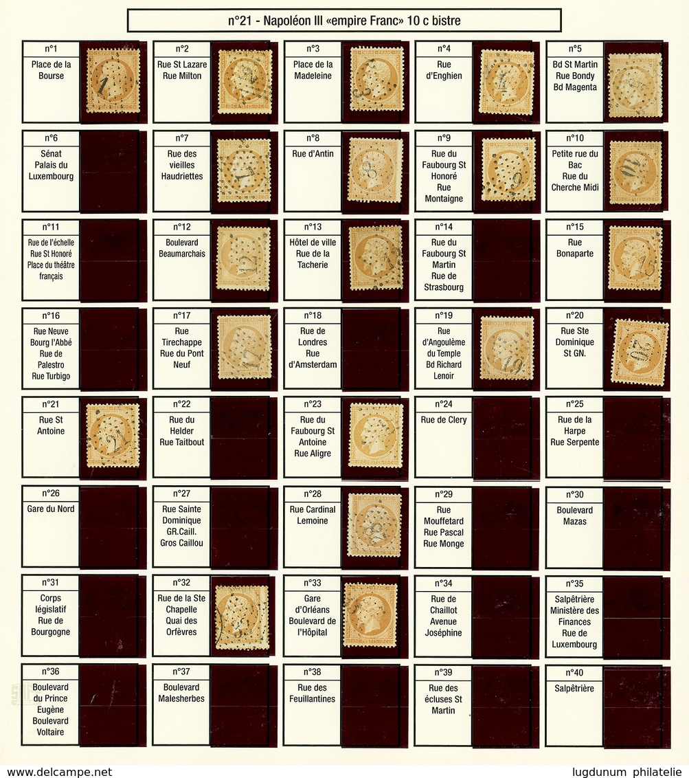 ETOILE De PARIS - Exceptionnelle Collection Sur Timbres Détachés. Etude Des Différentes ETOILES CHIFFREES Sur Tous Les T - Autres & Non Classés