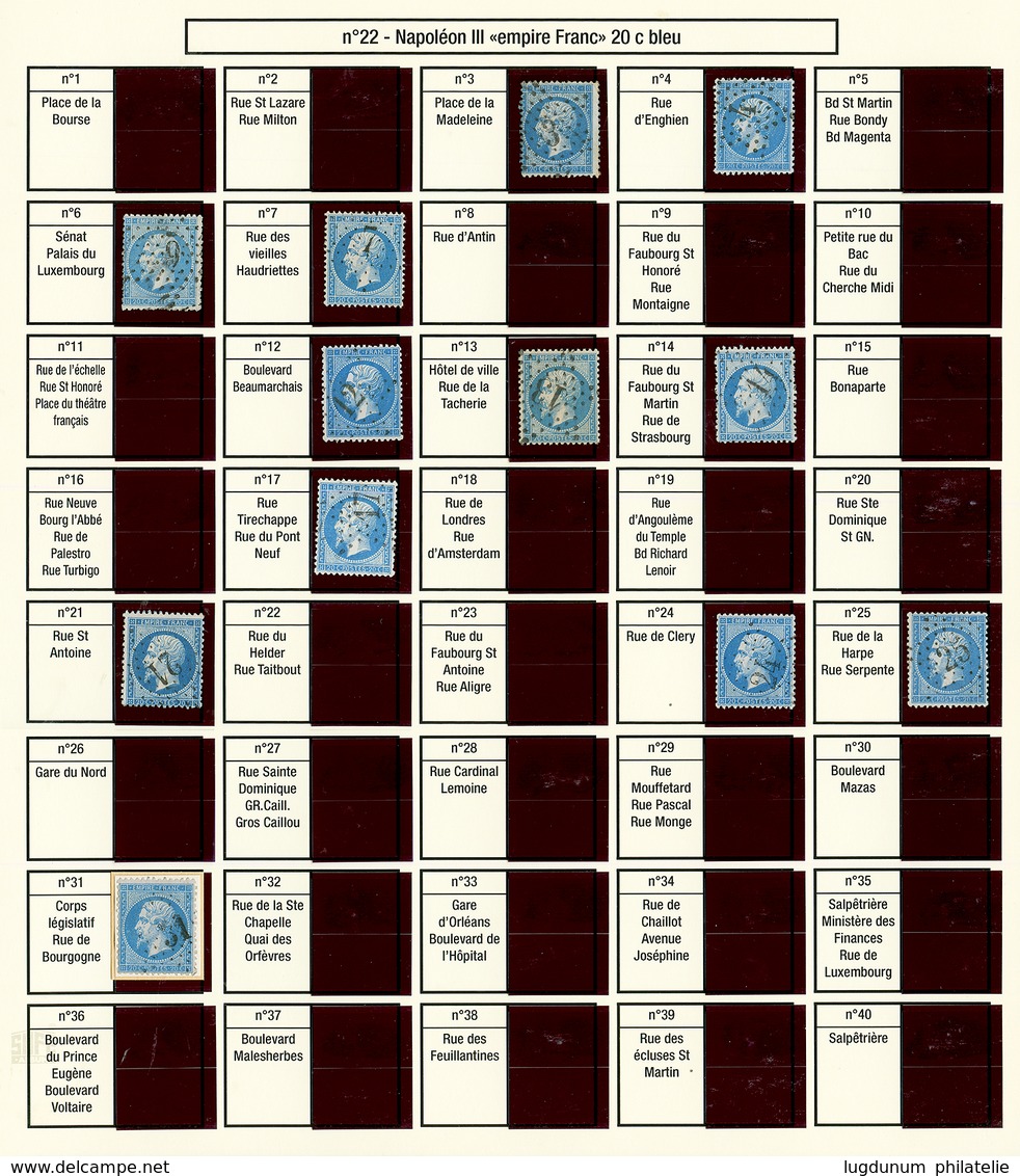 ETOILE De PARIS - Exceptionnelle Collection Sur Timbres Détachés. Etude Des Différentes ETOILES CHIFFREES Sur Tous Les T - Altri & Non Classificati