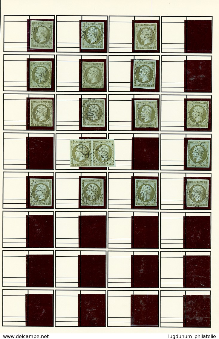 GROS CHIFFRES Sur Emission EMPIRE NON DENTELE - Ensemble Exceptionnel De Timbres Avec GC Sur émision EMPIRE : 1c(n°11)x1 - Andere & Zonder Classificatie