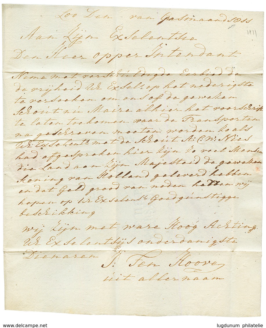 1811 P.118.P AMERSFOORT Sur Lettre Avec Texte Pour AMSTERDAM. Trés Rare. Superbe. - 1792-1815: Départements Conquis