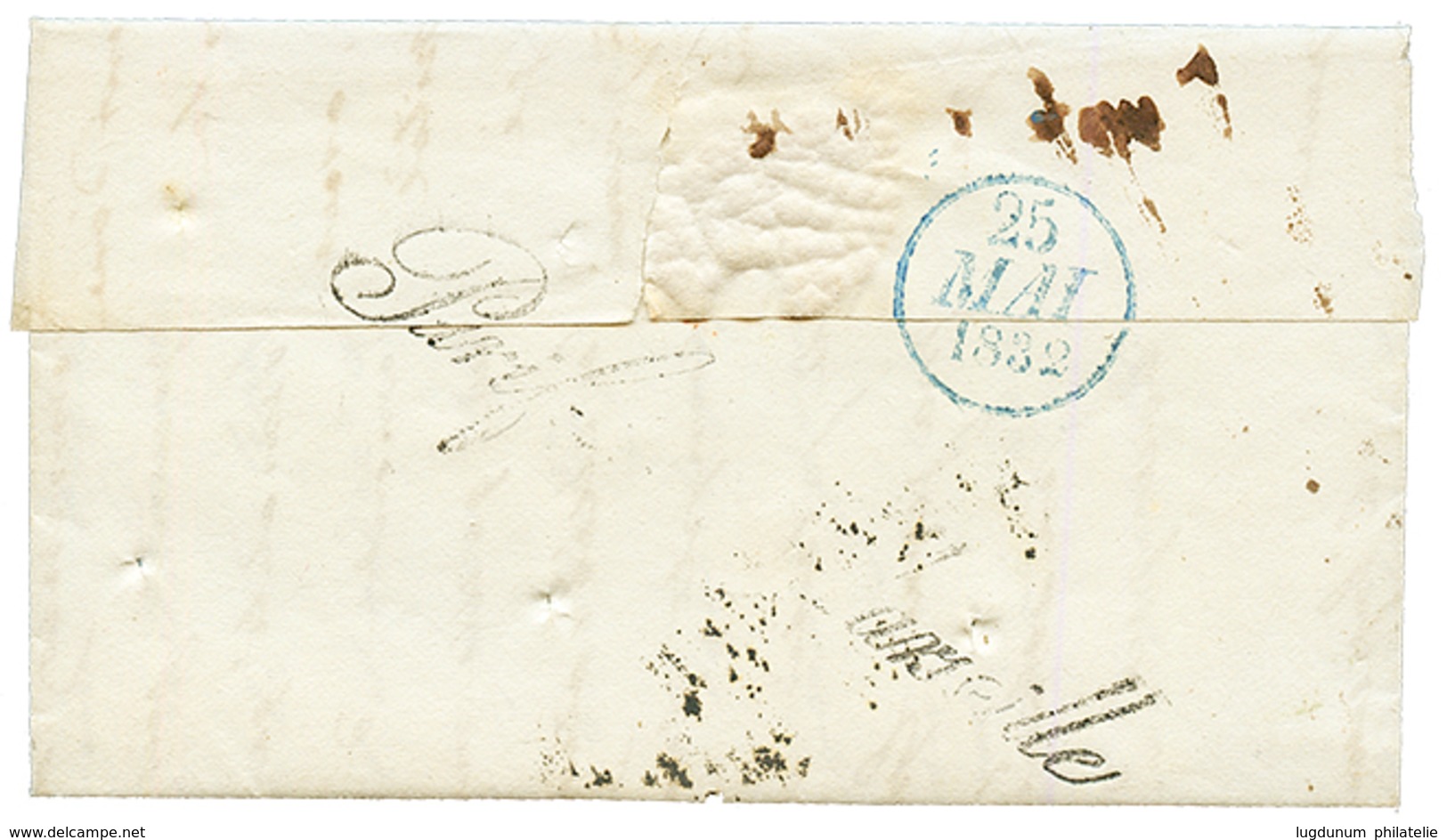 1832 Qer Gal ARM. DE MOREE Sur Lettre PURIFIEE Avec Texte De MODON Pour PARIS. Verso, PURIFIEE A MARSEILLE (faible). TTB - Marques D'armée (avant 1900)