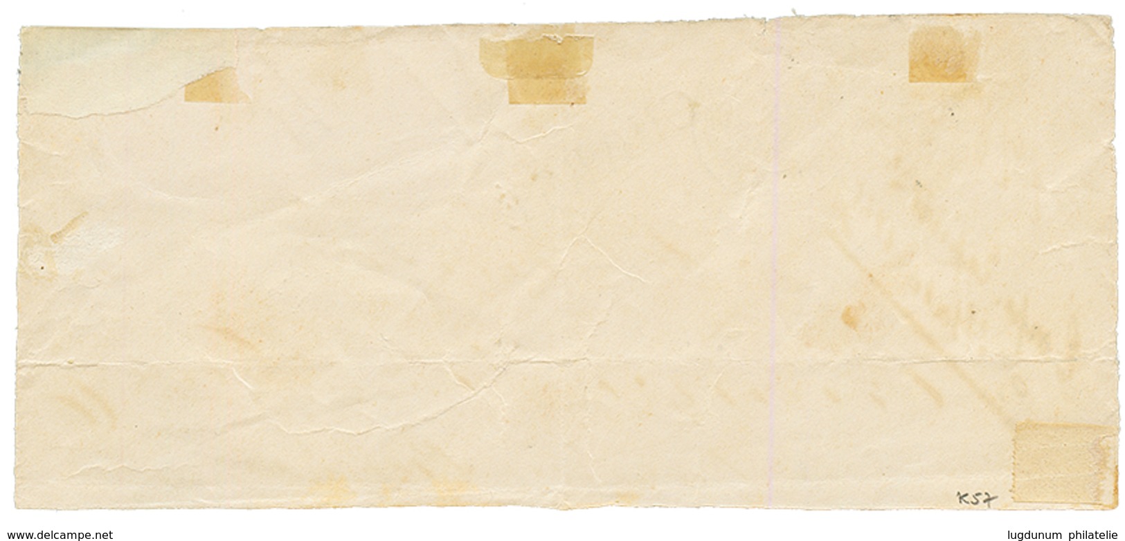 20c(n°22) + 40c(n°23) Obl. GRILLE + CORPS EXP. D'ITALIE 2e DIVISION + CHARGE Sur DEVANT De Lettre. GRANDE CRARETE En CHA - Army Postmarks (before 1900)