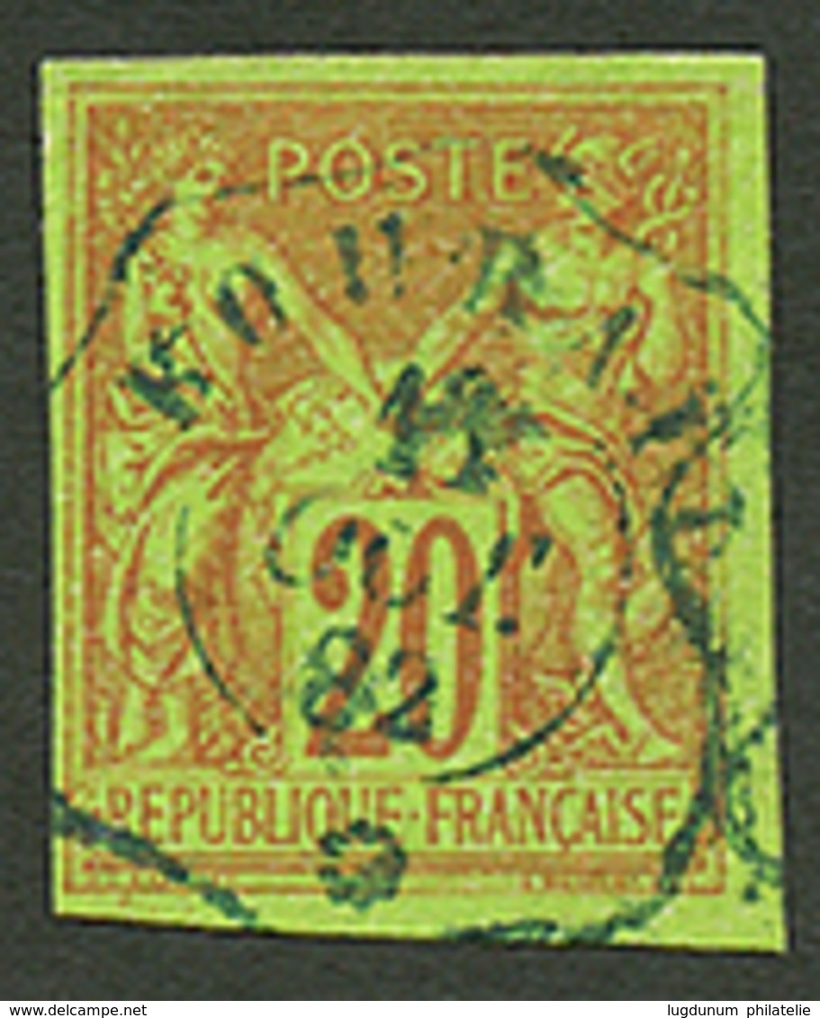 COLONIES GENERALES 20c SAGE TTB Margé Obl. Cachet Ondulé BOURAIL. RARE. TTB. - Altri & Non Classificati