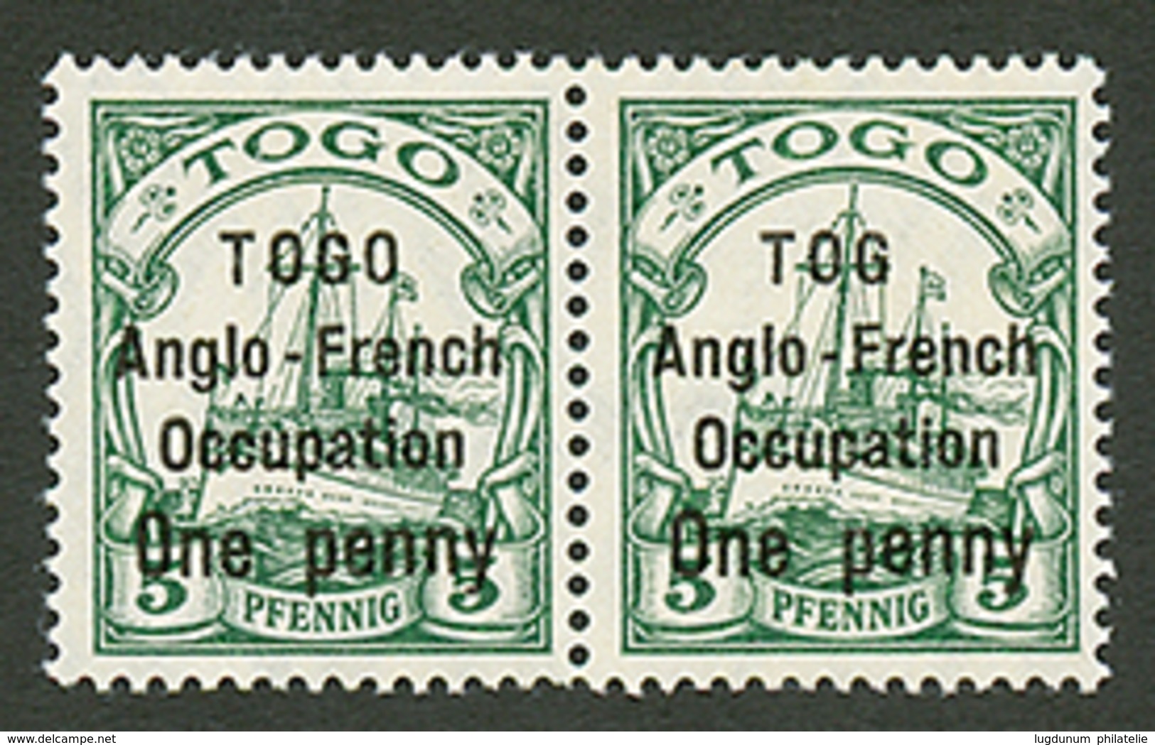 TOGO : Paire 5pf Dont Une Exemplaire Avec Variété "TOG" (n°33b) Neuf * (trace De Charniére Imperceptible). Variété Rare  - Autres & Non Classés