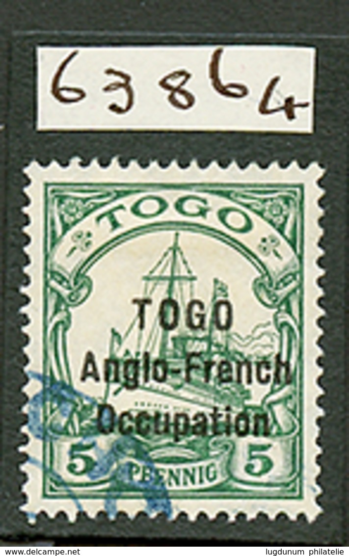 TOGO : Tirage De SANASANE MANGU 5pf (n°55) Oblitéré. Cote 370€. Signé SCHELLER + Certificat B.P.A. TTB. - Sonstige & Ohne Zuordnung