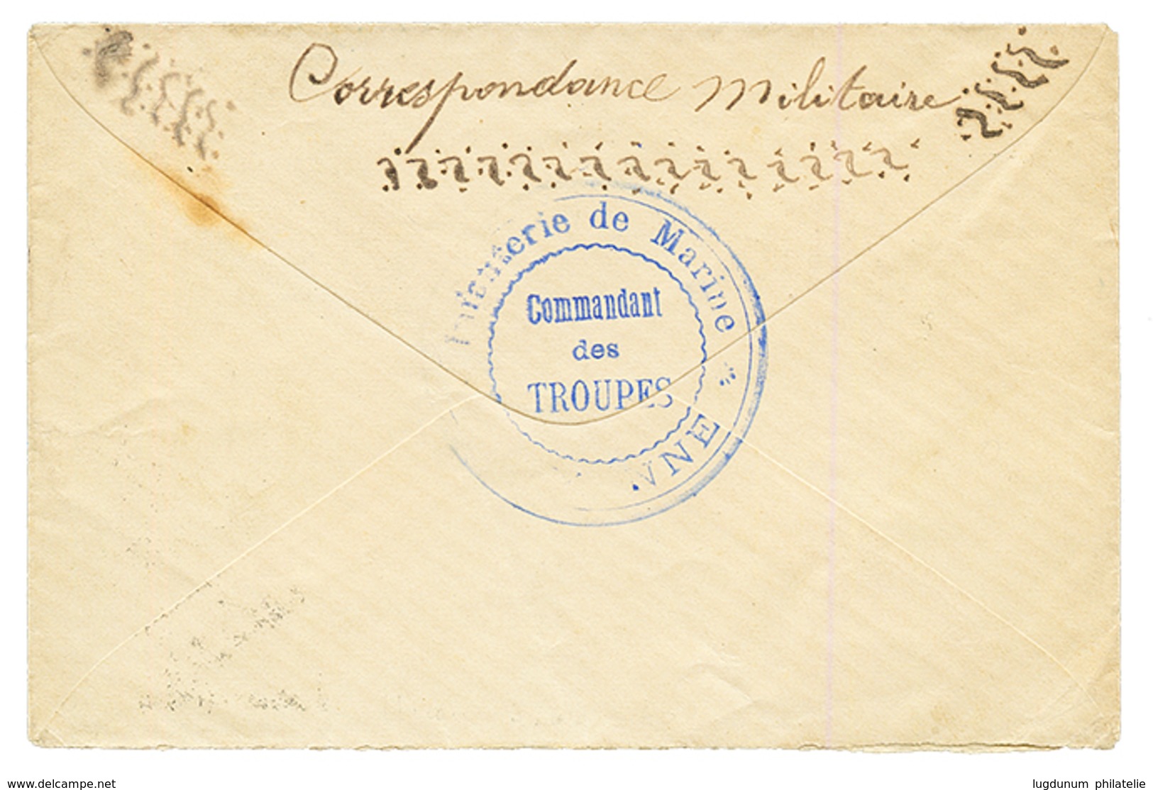 1895 15c Obl. CORR. D' ARMEES CAYENNE Sur Enveloppe Pour PARIS. Superbe. - Andere & Zonder Classificatie