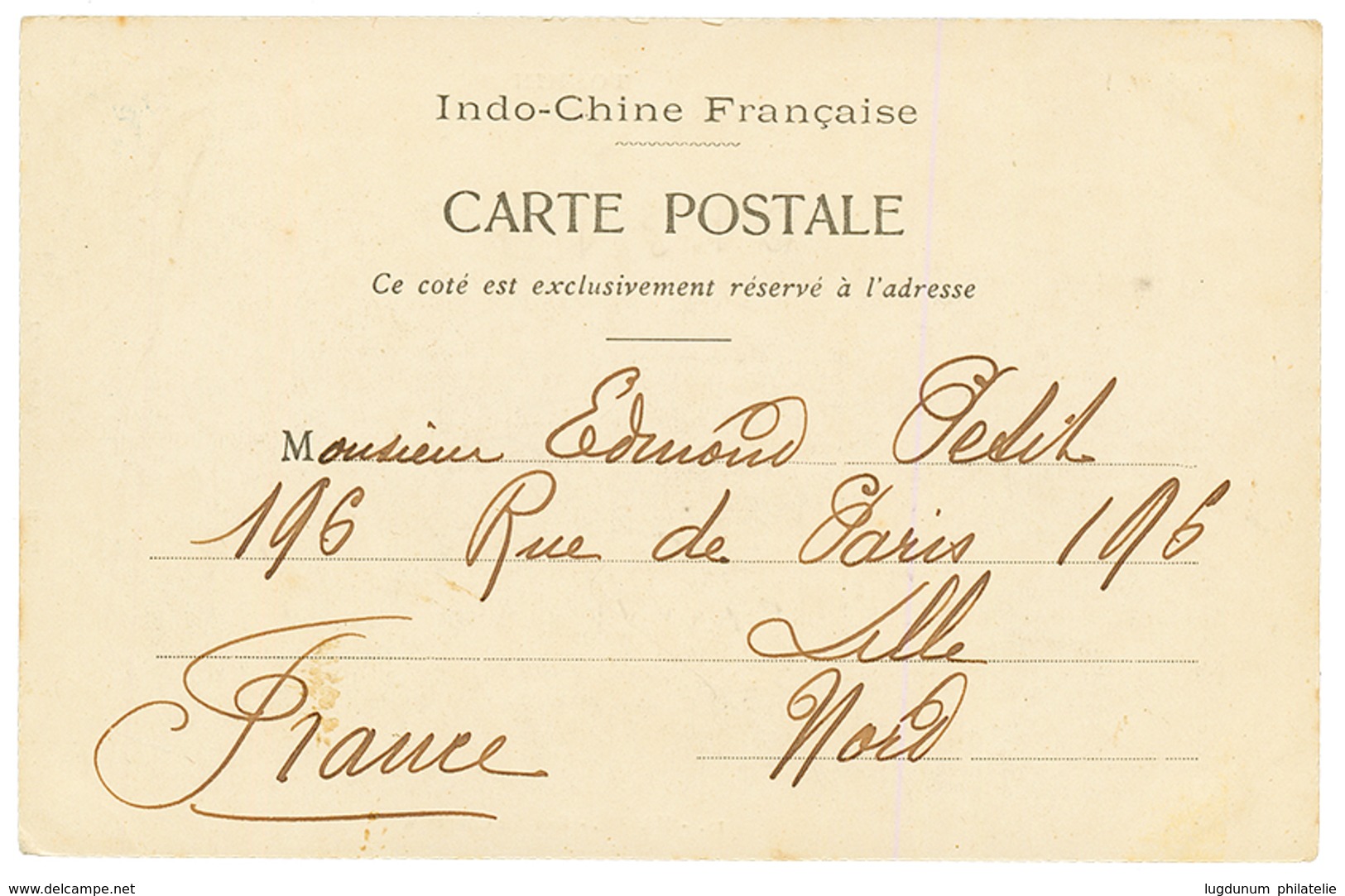 INDOCHINE 5c Obl. Cachet CHINOIS Sur Carte Du TONKIN Pour La FRANCE. Trés RARE. Superbe. - Autres & Non Classés