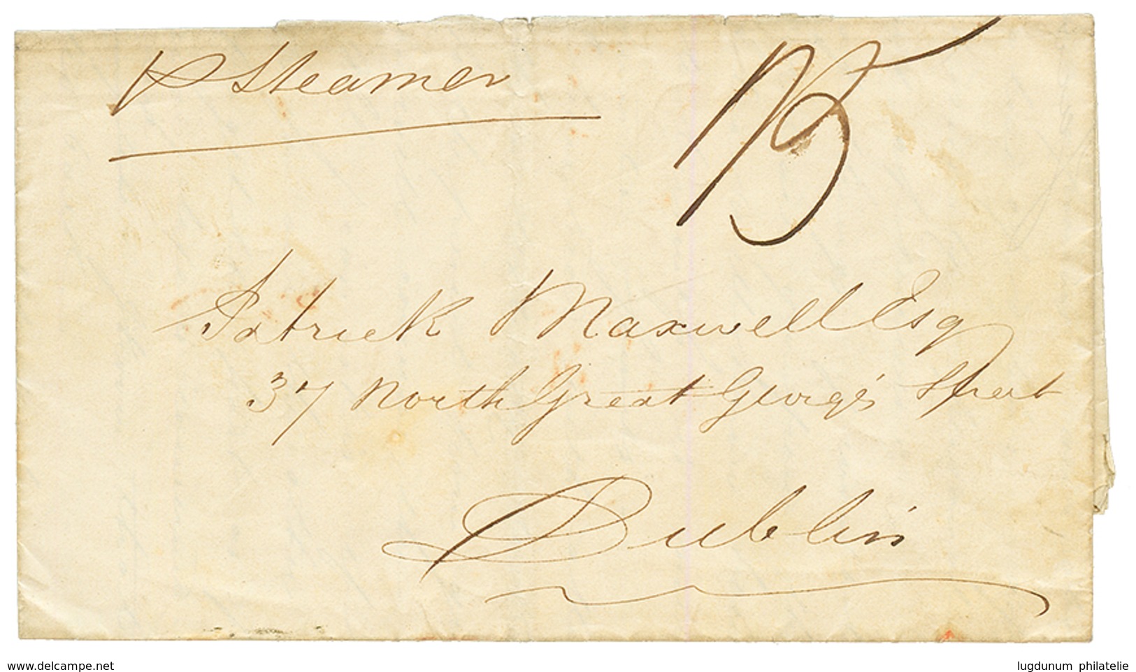 1851 Cachet Anglais MARTINIQUE Au Verso D'une Lettre De MARTINIQUE Pour DUBLIN (IRLANDE). TB. - Other & Unclassified