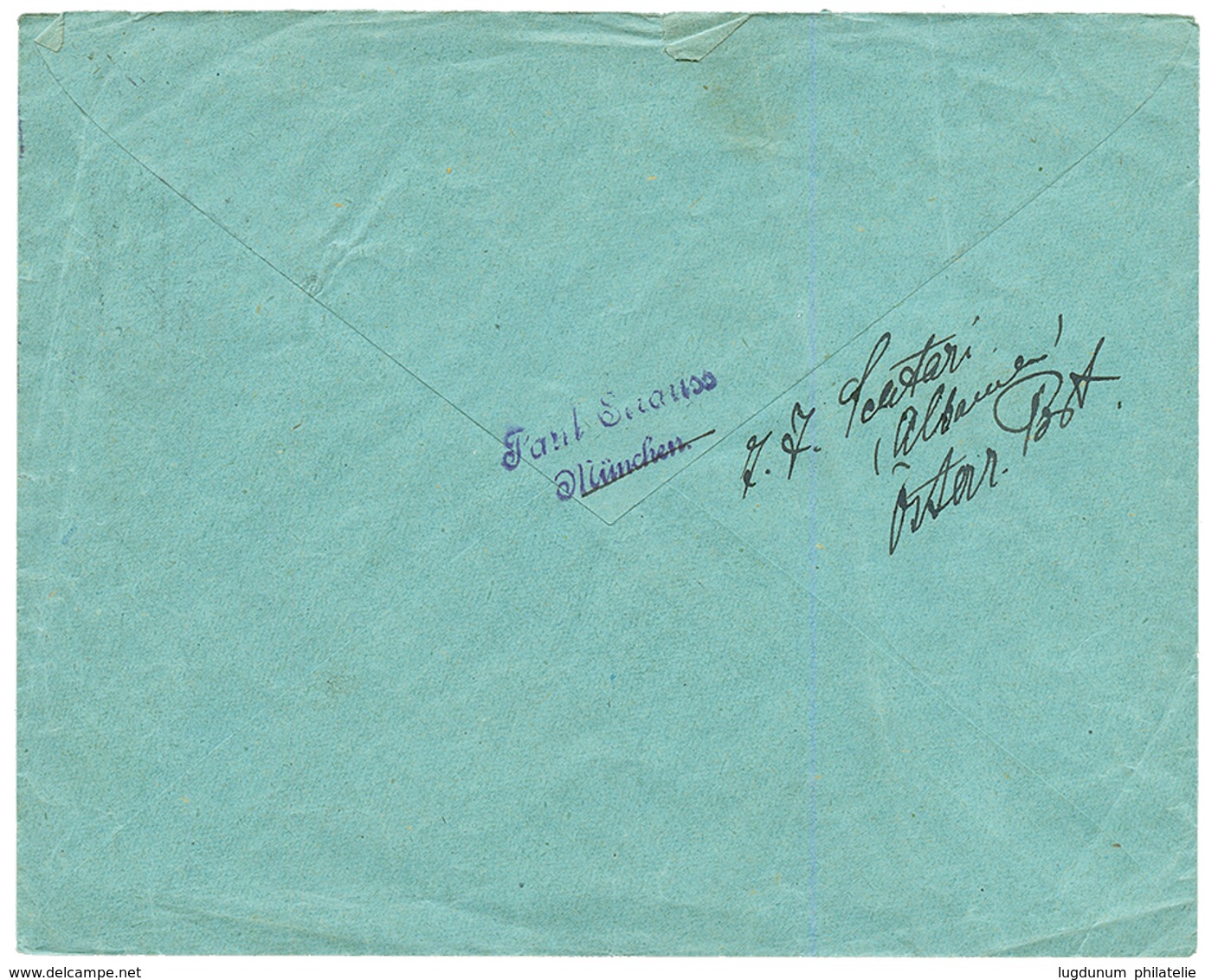 ALBANIA : 1914 5g On 1FR On REGISTERED Envelope From SCUTARI To AUSTRIA. Scarce. Vvf. - Albanië