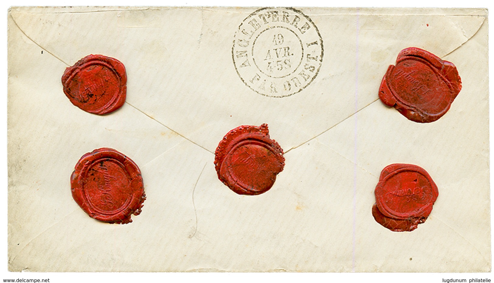 BELGIUM : 1869 10c + 40c On REGISTERED Envelope From BRUXELLES To ENGLAND. Superb. - Other & Unclassified