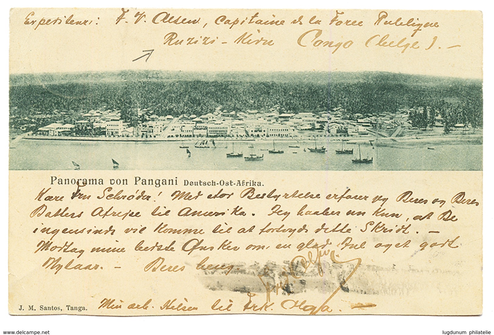 BELGIUM CONGO Via GERMAN EAST AFRICA To MEXICO : 1903 DOA 5p Canc. USUMBURA On Card Datelined " RUZIZI-KIVU CONGO BELGE" - Altri & Non Classificati