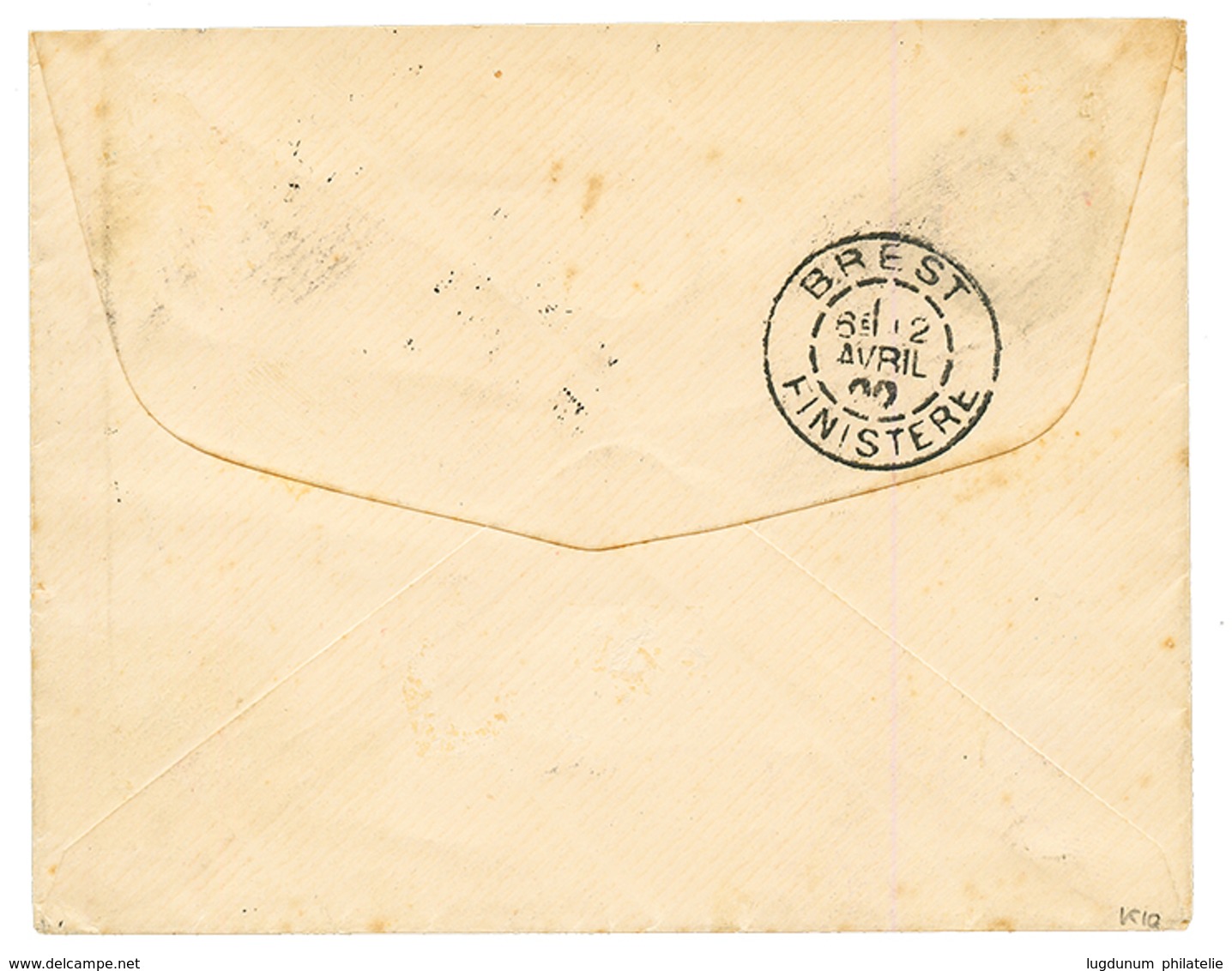 DANISH WEST INDIES : 1900 1c + 4c + 5c Canc. ST THOMAS On Envelope To BREST (FRANCE). Vf. - Dinamarca (Antillas)