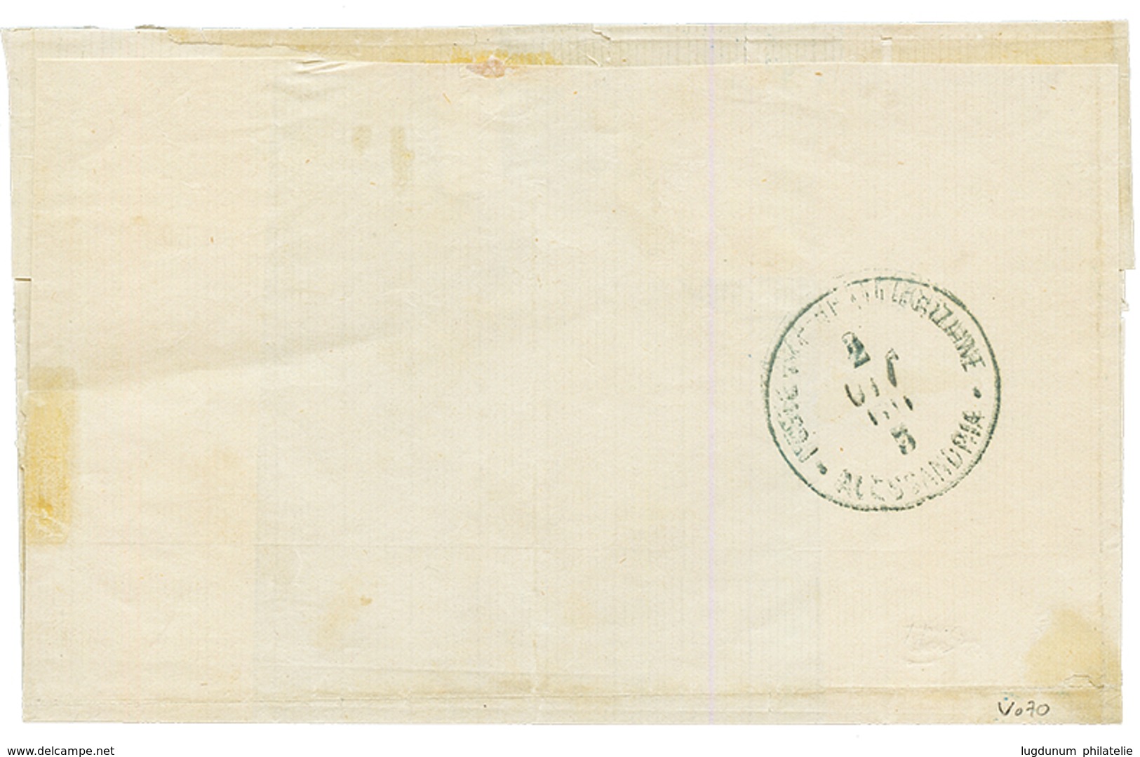 EGYPT : 1866 FIRST ISSUE 10 PARA (x4) Canc. CAIRO On Cover To ALEXANDRIA. DIENA Certificate (1978). Vvf. - Other & Unclassified