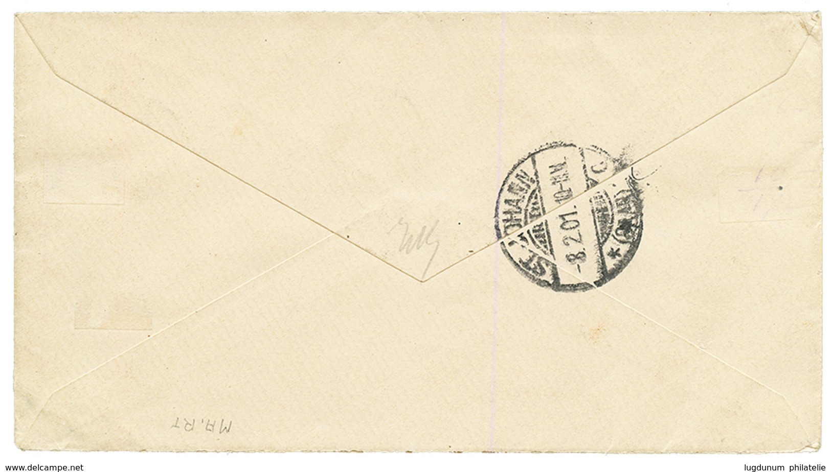 "KRIBI" : 1900 MIXT GERMANY 2pf Grey + KAMERUN 3pf (n°1) + 25pf (n°5) Canc. KRIBI On REGISTERED Envelope To GERMANY. Rar - Camerun