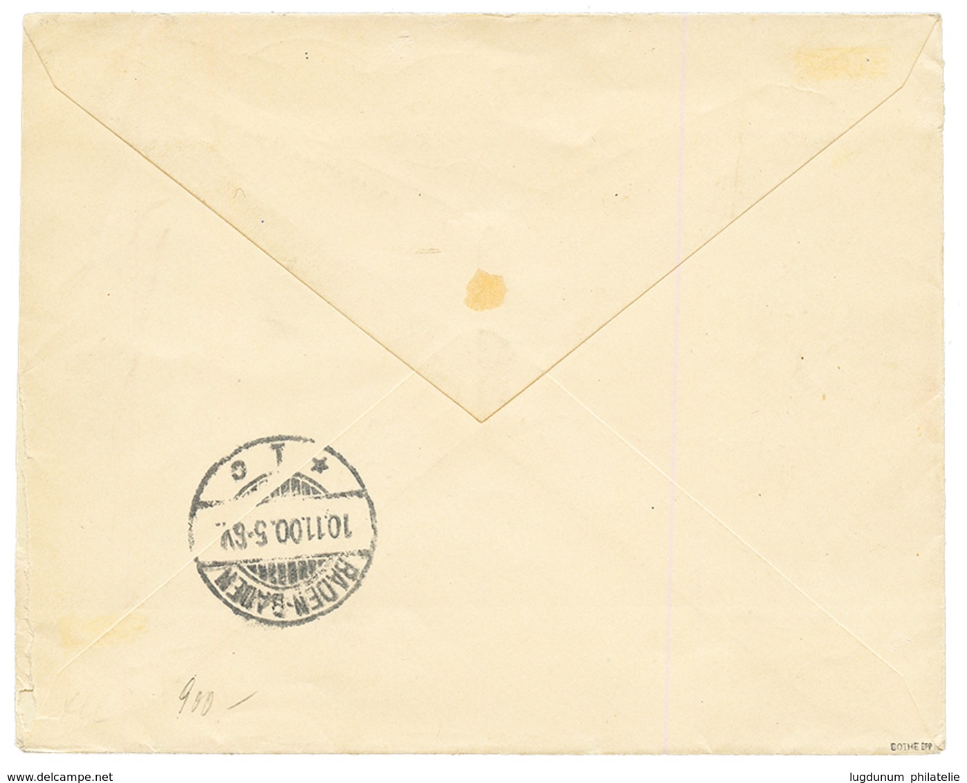 CAROLINES Islds - VORLAUFER : 1900 10pf(x4) Canc. PONAPE KAROLINEN On REGISTERED Cover To BADEN. RARE. Vvf. - Carolinen