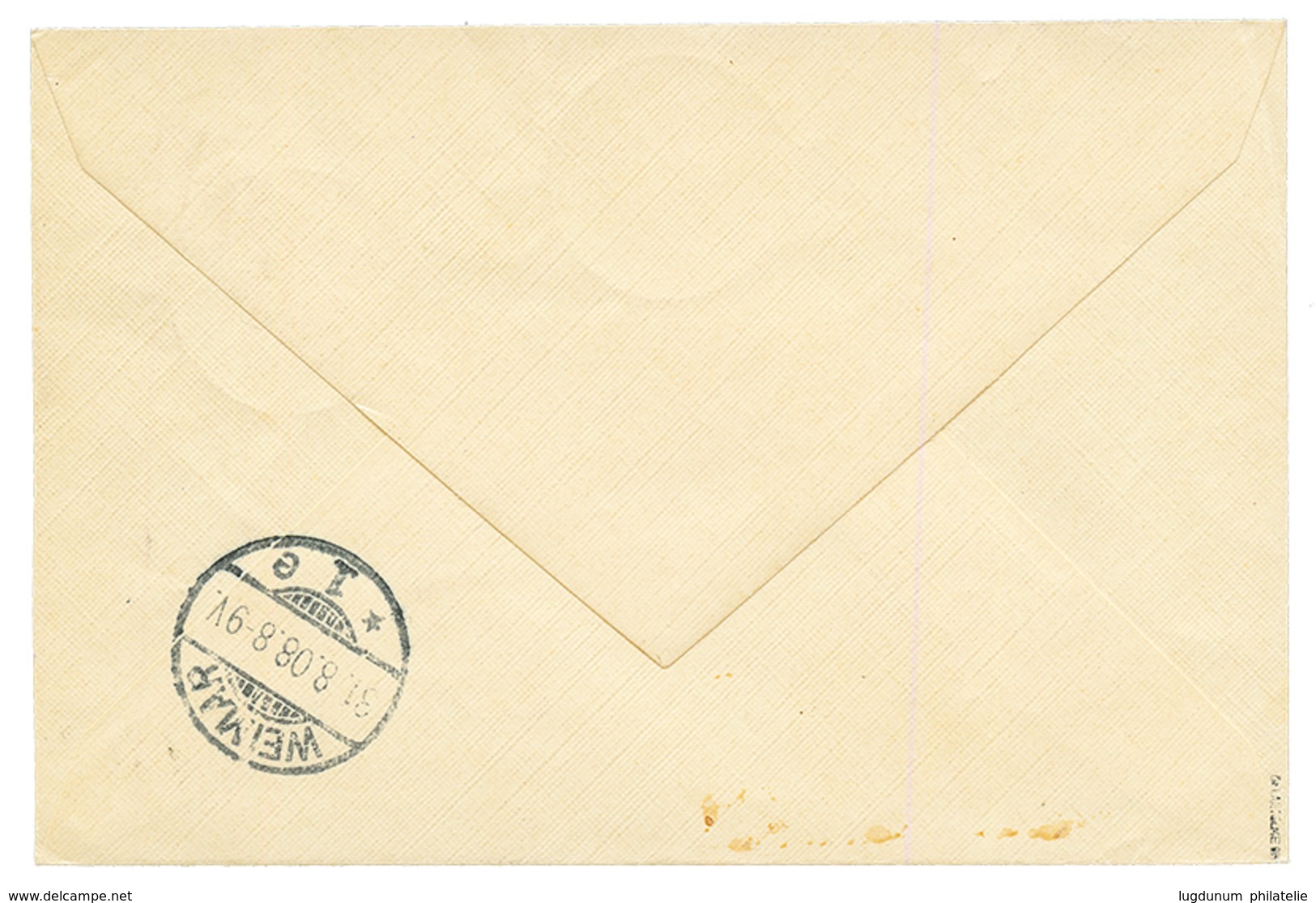 CAROLINES : 1908 5pf + 25pf Canc. TRUK KAROLINEN On REGISTERED Envelope To WEIMAR. RARE. Vf. - Carolines