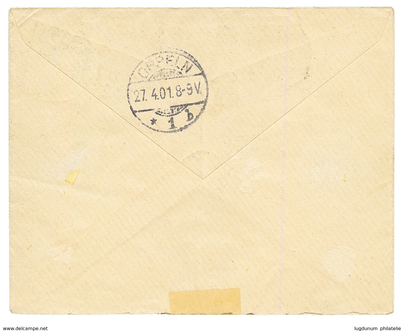 SAMOA : 1901 Mixt 3pf(n°1) + 3pf(n°7) + 5pf(n°2) + 5pf(n°8) Canc. APIA On Envelope To GERMANY. Vf. - Samoa