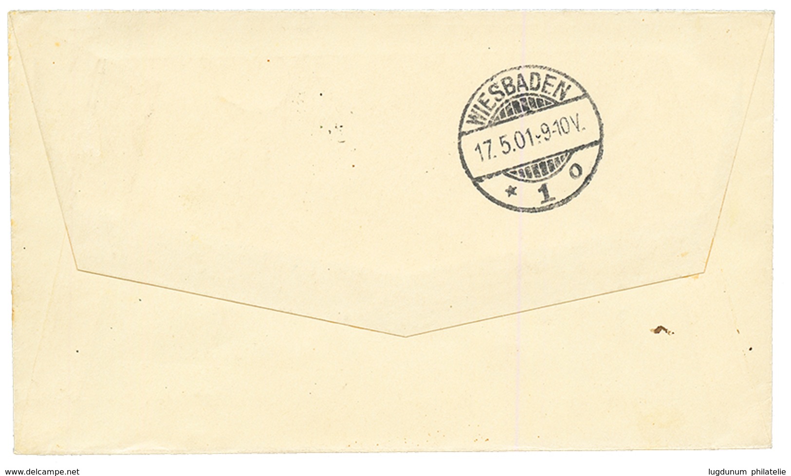 SAMOA : 1901 50pf (n°6) Canc. APIA On REGISTERED Envelope To WIESBADEN Vvf. - Samoa