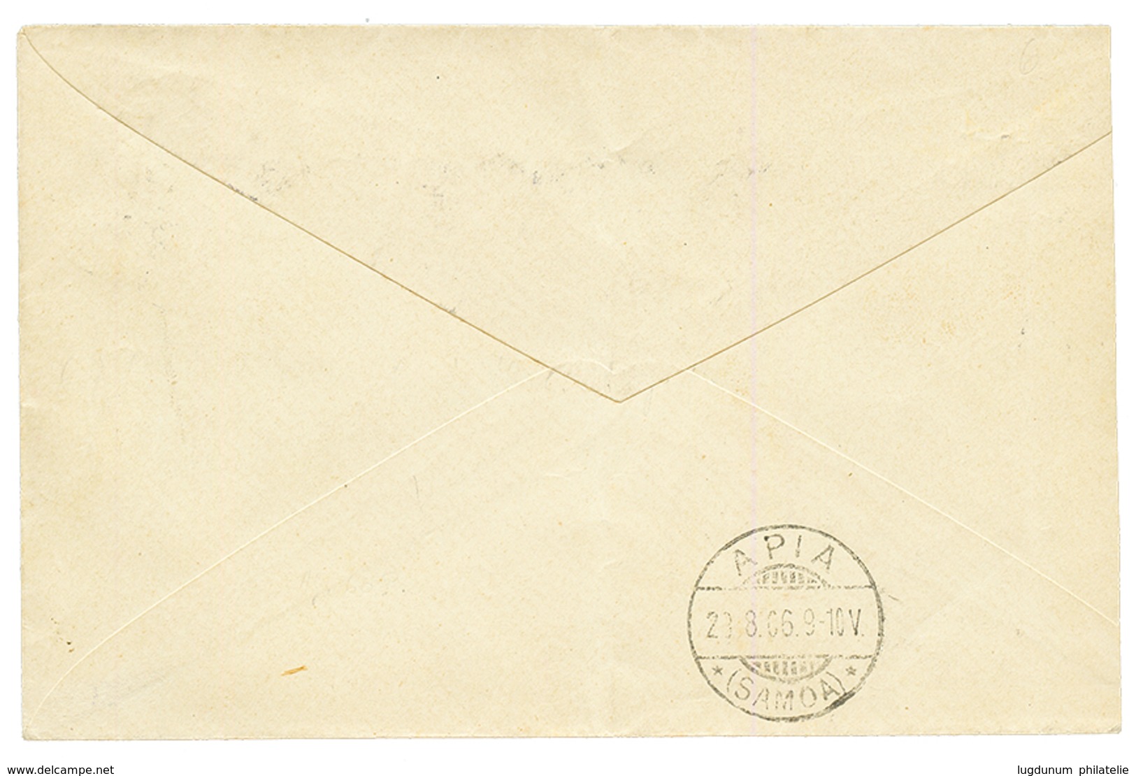 "SALELAVALU" : 1906 10pf Canc. SALELAVALU On Envelope To APIA. Superb. - Samoa